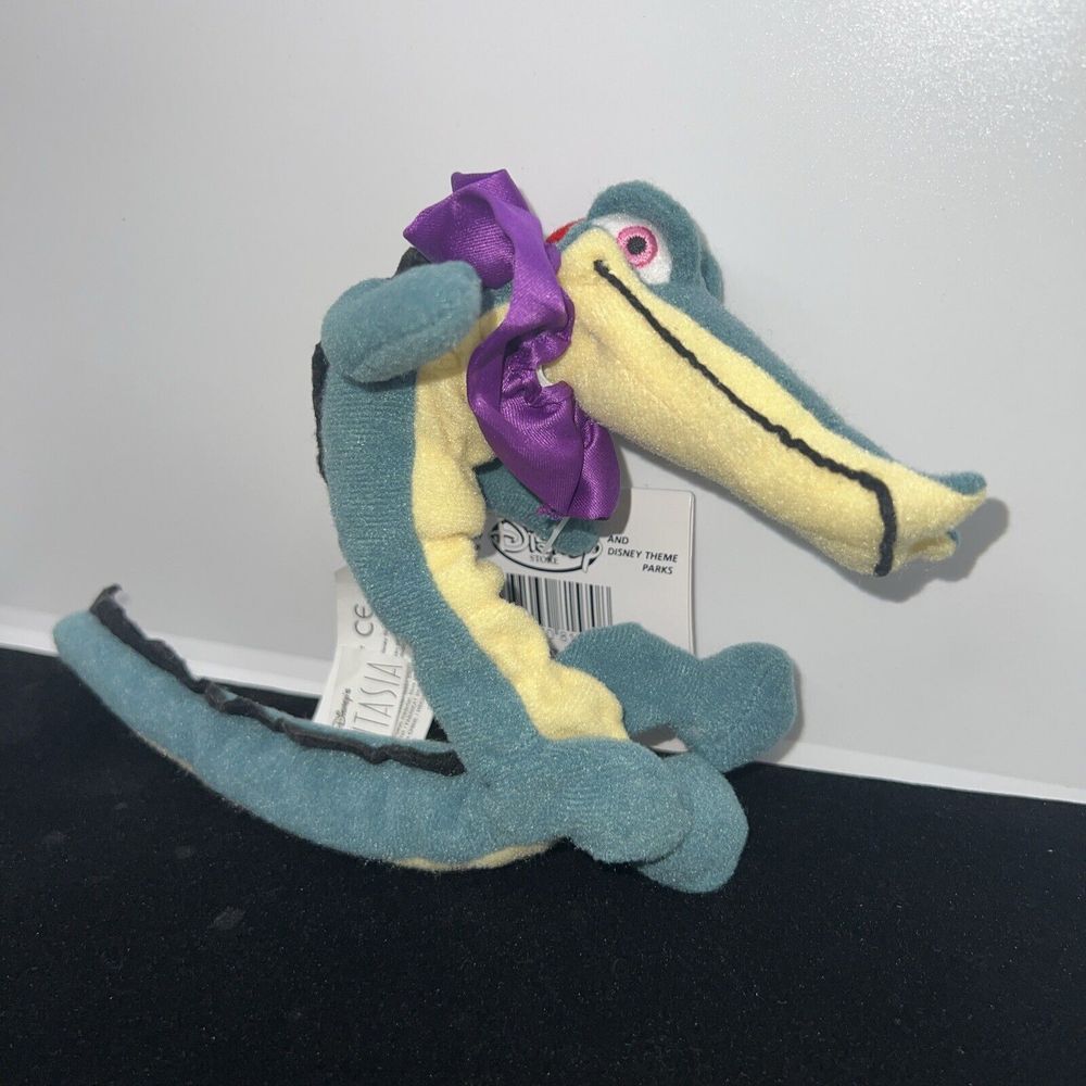 New Disney Fantasia‎ Croc Crocodile 7" Bean Bag Plush Doll Collectible Vintage